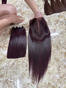 Cheveux humains vietnamiens à prix d'usine, tissage naturel lisse, ondulé, bouclé, cheveux vierges, mèches de tissage - Product Image 5