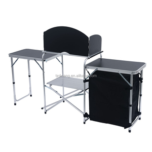 Proveedor Chino, Mesa de Cocina Plegable de Aluminio para Acampar, Moderna, Multifuncional, para Exteriores, con Almacenamiento - Product Image 5