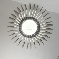 Lustre suspendu acoustique moderne en feutre PET à texture écorce d'orange, absorbant le son, avec LED, pour bureau créatif et salle de réunion