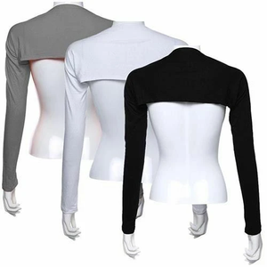 Venta al por mayor caliente de moda sólido mangas de brazo cubierta encogimiento de hombros suave tamaño libre Bolero moda de una pieza Unisex Islam para las mujeres - Product Image 1