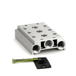 แผ่นเชื่อมต่อวาล์วโซลินอยด์อะลูมิเนียม DDE Dade Pneumatics 200 Type Manifold 4V210 4V220 V230 - Product Image 4