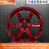 Jantes en alliage forgées sur mesure GUDE TE37 Super Red Saga Red 18 19 20 21 pouces, compatibles avec G87 F87 M2 G80 F80 E92 M3 G82 F82 M4