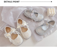 Chaussures de performance pour fille, style princesse, en cristal, nouvelle collection été 2026, avec perles, fleurs, strass et nœuds