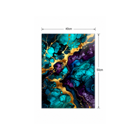 Art mural en acrylique de 4,5 mm, 40x50 cm, avec cadre arrière en aluminium, art abstrait fluide moderne pour la décoration de maisons et d'hôtels de luxe