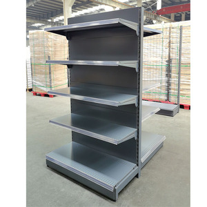 Black gondola shelving, gondola shelving <strong>mini</strong> <strong>supermarket</strong> - Product Image 2