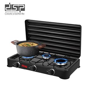 Dsp Portable Gas <b>Stove</b> Dual Burner Metal Camping <b>Stove</b> With Lid For Outdoor Cooking - Product Image 1