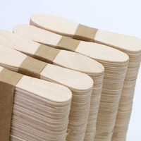 Cucharas de Madera Biodegradables Desechables de Forma Plana y Tamaño Pequeño, 75 mm de Longitud, las Más Populares para Helado