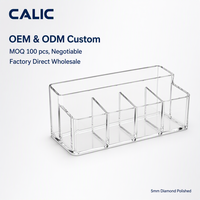 Boîte de rangement pour reçus en acrylique Calic, transparente, pour bureau, pour factures, notes, classement, taille personnalisée, OEM, vente en gros