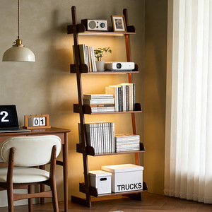 Modern Minimalist Floor Bookshelf Multi Layer Storage Rack For Home Bedroom Display Bamboo Style Space Saving Design - Product Image 2