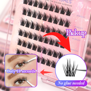 Pre pegado autoadhesivo Diy pestañas logotipo personalizado <span class=keywords><strong>XXL</strong></span> bandeja de pestañas racimo prensa en la extensión de pestañas - Product Image 3