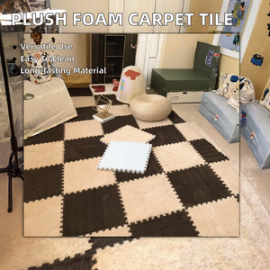 Alfombra de espuma EVA hecha a mano, moderna, de felpa, con diseño de loseta cuadrada, lavable, para oración y gateo de bebés, ¡oferta especial de fábrica! - Product Image 2