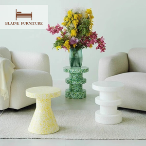 Meubles de salon de forme spéciale à la mode Table d'appoint colorée taille personnalisée matériau PE-BD Design moderne Table d'appoint - Product Image 2