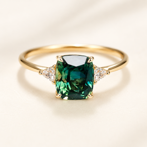 Anello con Pietra Verde per Donne, Gioiello da Dito Vintage Elegante, Accessorio di Moda Quotidiana - Product Image 5