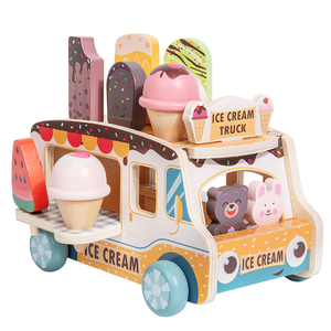 Camion de Glaces <span class=keywords><strong>en</strong></span> <span class=keywords><strong>Bois</strong></span> 2026 : Jeu de Rôle, Simulation de Magasin Alimentaire, Activité Interactive, Jouets Éducatifs pour Enfants - Product Image 5