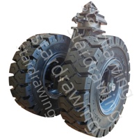 SS 5T 10T pneu en caoutchouc solide ISO conteneur d'expédition roulette