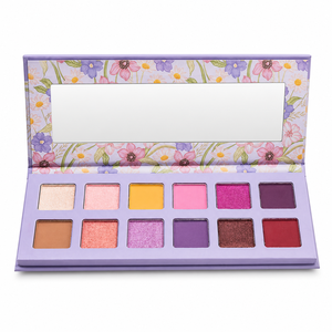 Paleta de Sombras de Ojos Profesional Luminosa, Metálica, Mate y Brillante, 10 Tonos, Diseño de <span class=keywords><strong>Libro</strong></span> de Papel Morado, para Maquillaje de Escenario - Product Image 1