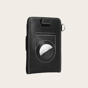 Portefeuille fin en cuir de qualité supérieure <span class=keywords><strong>Boman</strong></span>/OEM Fashion Minibook avec logo personnalisé, porte-carte AirTag, fermeture ouverte, RFID, pour hommes - Product Image 2