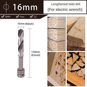 מקדח ברגים חשמליים מקדחה קצת מתארך עץ תבנית עץ מתקדח קצת פלדה טוויסט מתל מתאם חיבור מוט - Product Image 6
