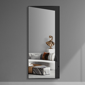 <span class=keywords><strong>Specchio</strong></span> a Figura Intera con Cornice Profonda e Bordo Sottile Nero per Camera da Letto, Soggiorno, Ingresso - Vendita all'Ingrosso - Product Image 2