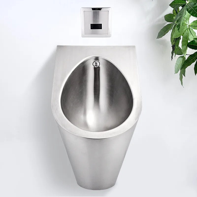 304 Sensor Urinoir Otomatis Besi Tahan Karat Katup Dinding Tempat Kencing Sensor Toilet Tempat Kencing Otomatis