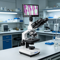 Murzider MSD-100-9-07C Biological Microscope with a 7-inch White Display Screen for Lab, School