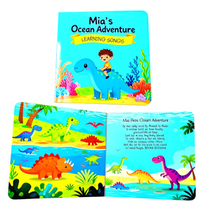 Livres sonores éducatifs personnalisés pour bébés, enfants d'âge préscolaire, couverture rigide, impression numérique, cadeaux d'<span class=keywords><strong>anniversaire</strong></span>, livre audio - Product Image 1