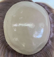 Commande personnalisée Perruque en cheveux vierges chinois 100% naturels avec système adhésif en silicone pour le cuir chevelier, haute densité pour la perte de cheveux