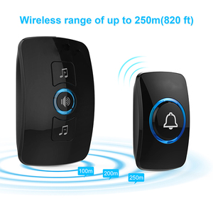 Nuovo <span class=keywords><strong>Campanello</strong></span> Senza Fili Impermeabile 300 M Remote EU UK US AU Spina intelligente porta Campana <span class=keywords><strong>Campanello</strong></span> batteria 1 2 button 1 2 3 ricevitore AC - Product Image 3