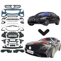 Classe S Coupé W217 C217 Mise à niveau de l'ancien au nouveau Kit de carrosserie de style S63 2014-2021 Grille centrale de pare-chocs avant Diffuseur arrière Embout d'échappement