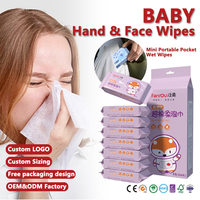 Échantillon GRATUIT : Lingettes Humides Mini Format Tendance, Écologiques, Nouvelle Version, Petit Paquet Portable, Lingettes Humides de Voyage