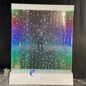 Mur de bulles d'intérieur décoratif, mur d'eau d'intérieur, lumières LED, rideau d'eau en acrylique, fontaine - Product Image 6