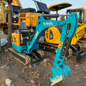 Mini Excavadora hidráulica de orugas Kubota U15 usada, oscilación de cola cero para alquiler, duradera y ahorradora de combustible U17 U27 U35 U40 U48 U55 - Product Image 1