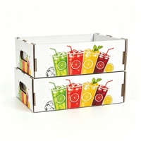 Caja de Cartón Corrugado Resistente para Envasado de Latas y Botellas de Bebidas, Marca OEM, Apilable, para Exhibición en Supermercados, Bandeja de Cartón PDQ
