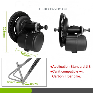 Kit de conversion électrique en aluminium <span class=keywords><strong>Tongsheng</strong></span> <span class=keywords><strong>TSDZ2</strong></span> avec moteur central 250W 350W <span class=keywords><strong>500W</strong></span> <span class=keywords><strong>36V</strong></span>/48V, écran LCD et couple maximal de 80 N.m - Product Image 3