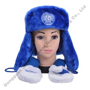 Trapper bombacı şapka Unisex rüzgar geçirmez sıcak kış kış kulaklığı kar kap eldiven ile özel nakış yama Faux kürk Trapper şapka - Product Image 2