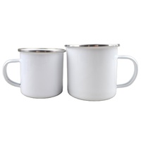 Tasse de noël personnalisé, 12 oz, 350 ML, 16 oz, 450 ml, émaillé, thé, café, lait, tasse avec bordure en acier inoxydable, bouilloire, tasse