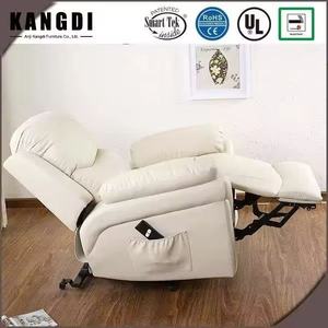 <span class=keywords><strong>Fauteuil</strong></span> de Salon Inclinable Électrique en Cuir avec Coussinets de Massage et Cadre de Lit Réglable – Ensemble Canapé et Chaise de Loisirs - Product Image 3