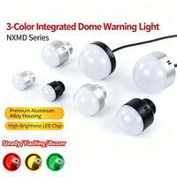 Lampe de signalisation LED compacte hémisphérique 3-en-1, étanche, semi-circulaire, mini-indicateur d'état pour machine-outil