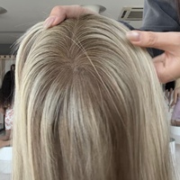 2026 Meilleures ventes Topper capillaire en cheveux humains Remy vierges européens 100% non traités, base en soie lisse, avec partie avant tissée et dos tissé