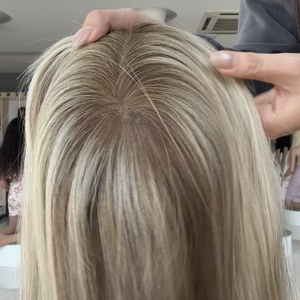 2026 Más Vendido Topper de Cabello Humano Remy Virgen Europeo 100% Sin Procesar con Base de Seda Lisa y Trama Frontal y Trasera - Product Image 1
