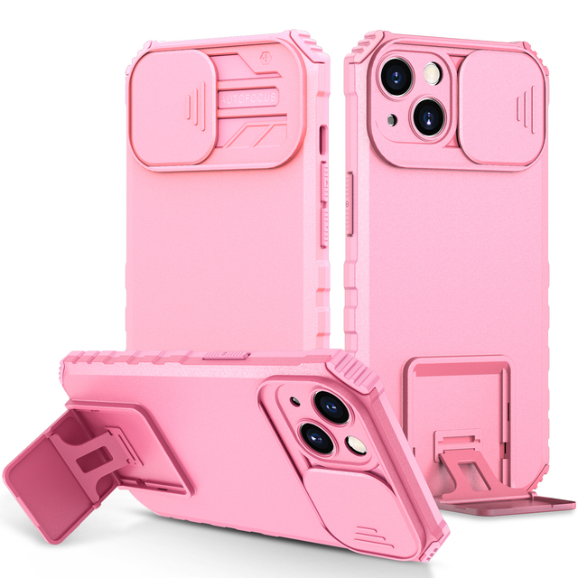 Hot Sale TPU+PC Sliding Window Holder Phone Cover Phone Case for Samsung Protective Camera Phone Case