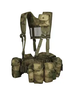 Zennison Tactical Vest Camo Nylon Outdoor Chest Rig Running Bag