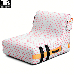 Canapé gonflable automatique de qualité supérieure avec motif cœur, chaise longue de camping avec housse en tissu lavable pour extérieur, patio, plage, camping - Product Image 6