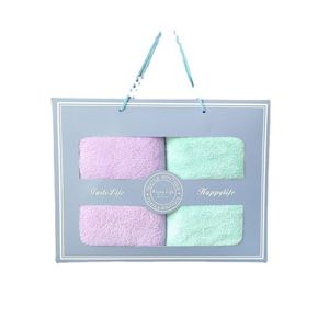 Juego de Toallas de Baño en Caja de Regalo, Terciopelo Coral con Logotipo Estampado en Caliente, Recuerdo para Cumpleaños - Product Image 4