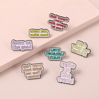 Choisissez Happy Enamel Pin Focus sur Good Love Yourself First Vous en valez la peine Go Crazy Broche Badge Bijoux Cadeau