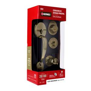 Hermex CEP-21PJ Antiek Messing Deur & Raam Handgrepen Nachtschoot Met Handgreep Knop Vlinder Sleutel - Product Image 2