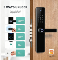 Caméra de visiophone, serrure intelligente Innscreen, déverrouillage vidéo à distance, Tuya WiFi 6068 6085, serrure de porte numérique avec code, empreinte digitale, carte