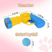 Vente chaude chat jouet pistolet interactif chat en peluche jouet Mini lanceur tir pistolet jeux extensible peluche balle jouets