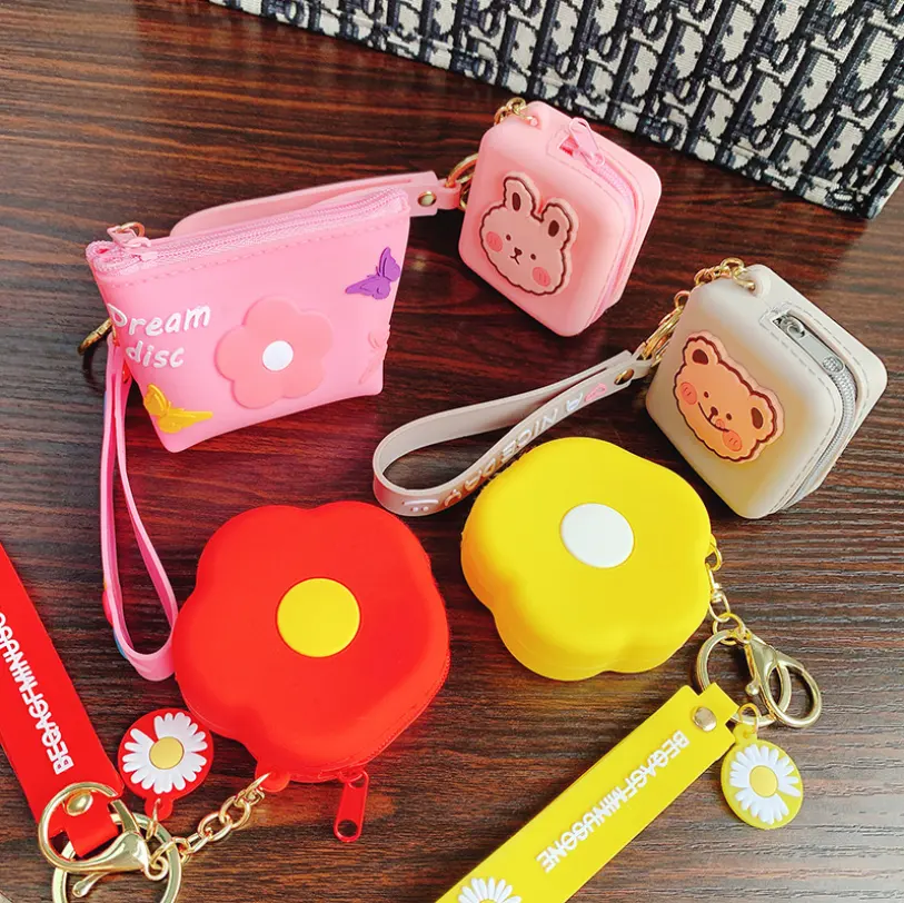 Monedero Mini Cute Keys Holder Bag 3D Cartoon Frog Bolsa De Monedero 