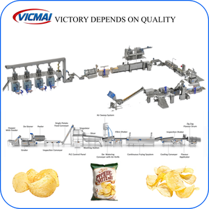 Linea di Produzione Automatica Completa per <span class=keywords><strong>Patatine</strong></span> <span class=keywords><strong>Fritte</strong></span> 50-500kg/h con Friggitrice, Sgrassatore, Macchina per Condimento e Confezionamento per Fabbriche di Snack - Product Image 1